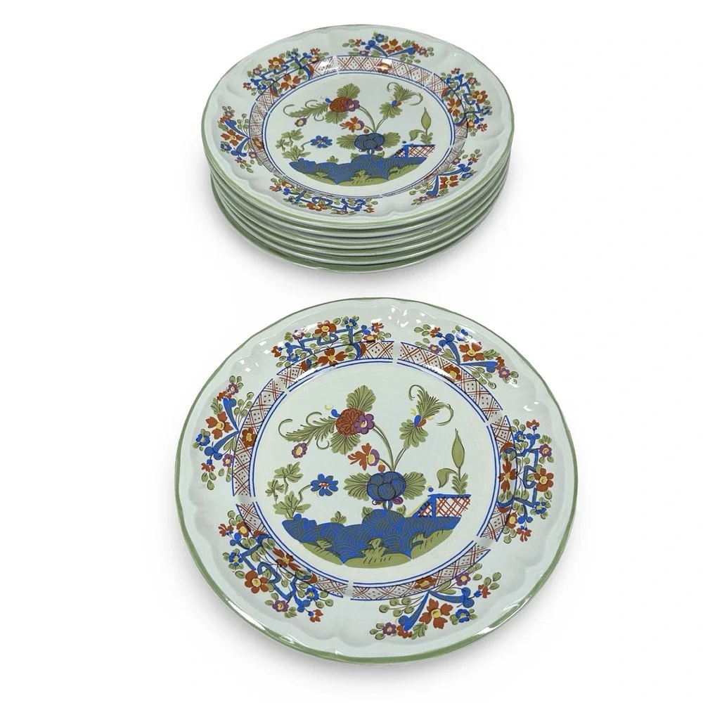 Provinstone International China Lotus Valley S-1104 Dinner Plates Lot 7 Japan
